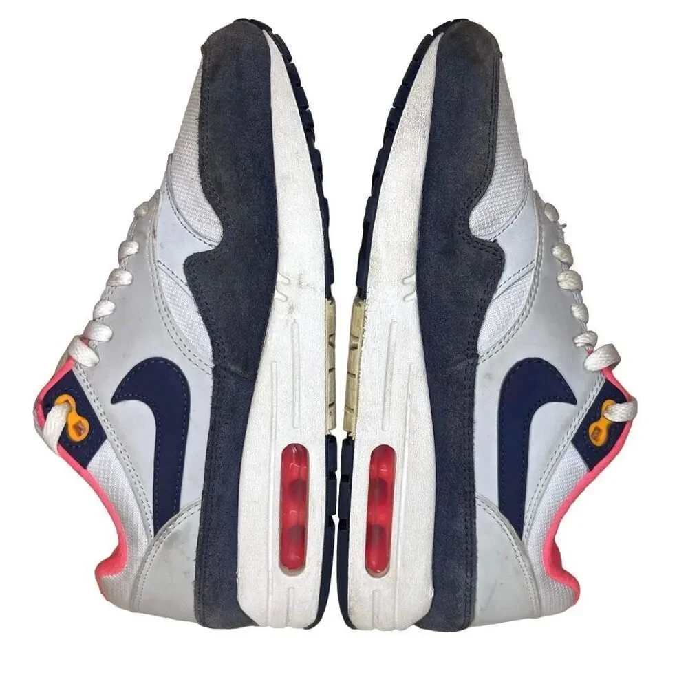 Nike Air Max 1 Size 7.5 Women’s White Navy Pink Womens Running Shoes Sneakers 31